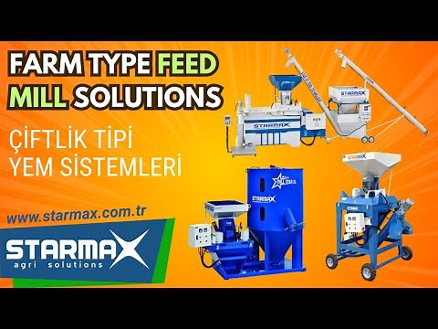 Farm Type Feed Mill Machines | Feed Grinders & Mixers | Mini Mash Feed Plants | Feed Roller Mills
