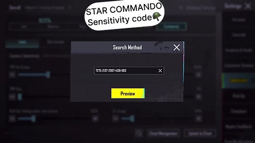 Star Commando Sensitivity Code 2022 | PUBG Mobile Settings Guide