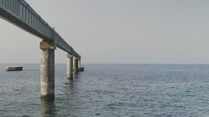 Structure in the sea - Free Stock Video