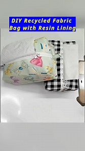 8K views · 106 reactions | DIY Recycled Fabric Bag with Resin Lining #fabricbag #bagmaking #diybag #makingvideo #recycledbag #upcyclecraft #SustainableCrafting #sustainablecraft #SustainableCraftsmanship #diyhacks #sewinghacks | All Girls' Things | Facebook