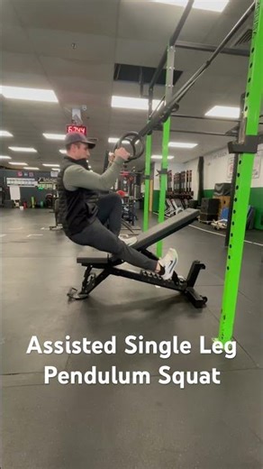Assisted Single Leg Pendulum Squat
