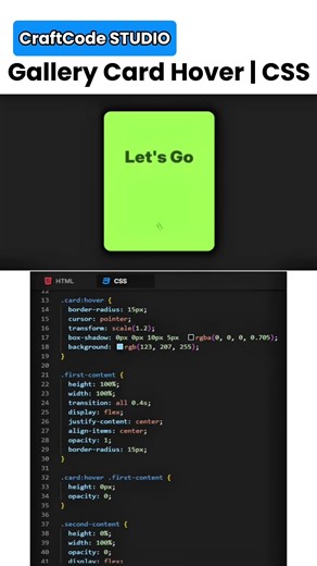 Gallery Card Hover | CSS | CraftCode STUDIO #coding #craftcodestudio #javascript #webdevelopnent