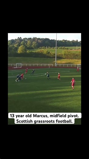 Marcus age 13, Glasgow. Scottish grassroots football talent.
