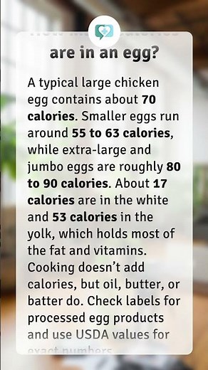 How many calories are in an egg?