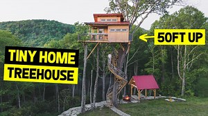Off-grid treehouse Airbnb 50 feet up