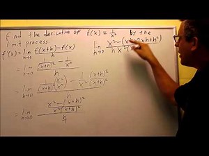 Finding a Derivative Using the Limit Process for a Rational Quadratic