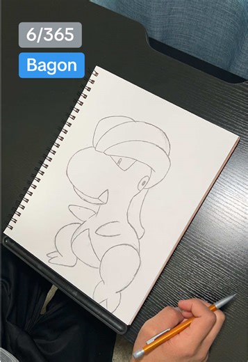 Drawing Bagon: The Rock Head Pokémon Tutorial