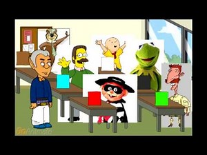 caillou gets in dead meat with kermit the frog