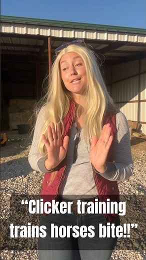 “Clicker training teaches horses to BITE!”