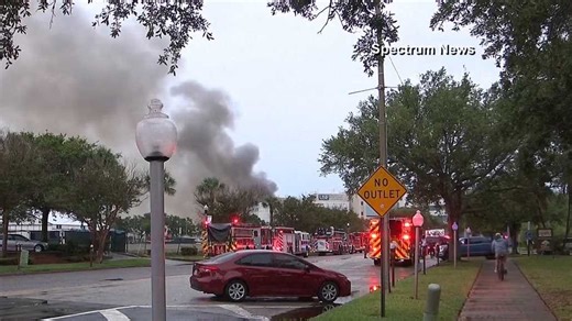 Fire destroys a lab building on a University of South Florida campus