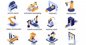 Manufacture - Isometric Icons