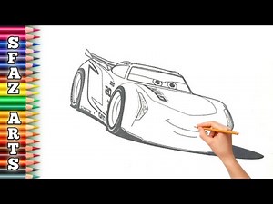 Jackson Storm Drawing and Coloring | easy for kids #drawing #jacksonstorm