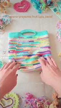 Project Bag 🎨 So Frutilupi 💜 Step by step here #crochet #decoration