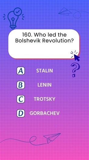 160 Who led the Bolshevik Revolution