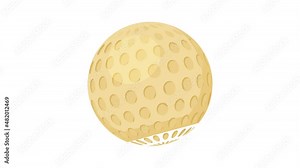 Golf ball icon animation best cartoon object on white background