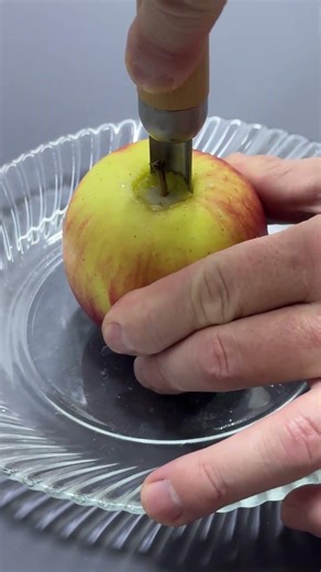The perfect way to remove an apple core in seconds #shorts #lifehacks