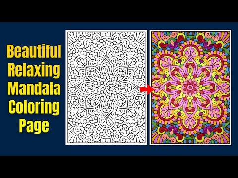 How To Color Mandala Coloring Page | Adults Mandala Coloring Page | Colored By Osman ASMR Coloring