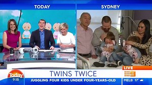 147K views · 1.6K reactions | The chances of giving birth to a set of identical twins is pretty rare. So imagine the surprise of a Sydney family when they found out they were having identical twins for the second time round! #9Today | TODAY | Facebook