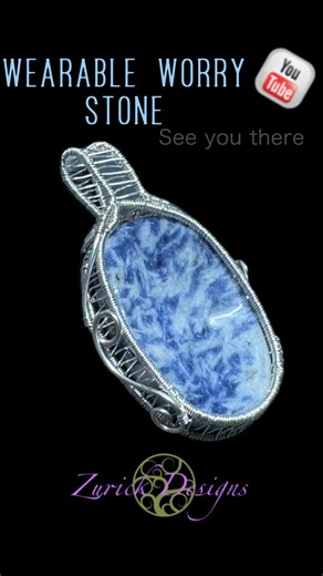 Wire Wrapped Worry Stone Pendant ✨Wear Your Worry Stone as Jewelry 💜 #anxietyrelief #wirejewelry