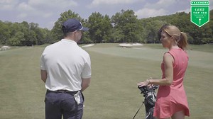 Always take practice swings from behind your ball. Here's why