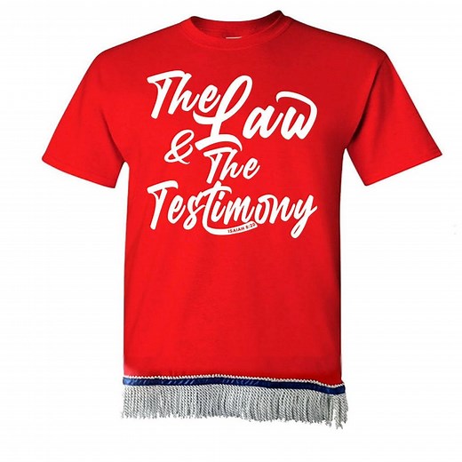 Hebrew Israelite T Shirt With Fringes, the Law & the Testimony Shirt - 12 Tribes Garment Scripture Clothing - Etsy