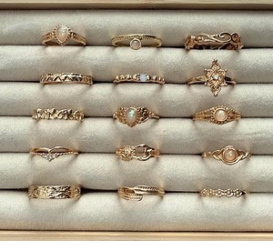 15pcs Stackable Gold Ring Set, Gemstone & Rhinestone Rings, Sun, Moon Stacking Ring , Layered Rings, Midi Rings, Stacking Rings for Her - Etsy
