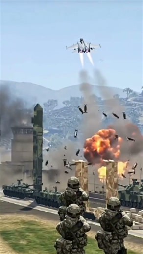 F-15 Jet Conducts High-Intensity Strike Simulation Over Military Base | GTA V