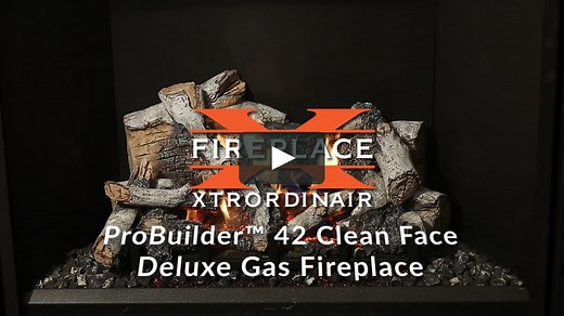 FireplaceX® ProBuilder™ 42 Clean Face Gas Fireplace