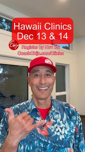 4K views · 11 reactions |  Hawaii Clinics Reminder! I'm coming to Oahu ️ for volleyball clinics on December 13–14 (Sat–Sun) at Beyond Ball Hawaii! Don’t miss your chance to get our custom, limited-edition Hawaiian clinic shirt — only for those who register by November 15. #volleyball #volleyballclinics #hawaiivolleyball #volleyballtraining #coachchijo JUST GO! | Coach Chijo | Facebook