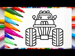 Easy Steps To Draw A Monster Truck - Beginner's Guide