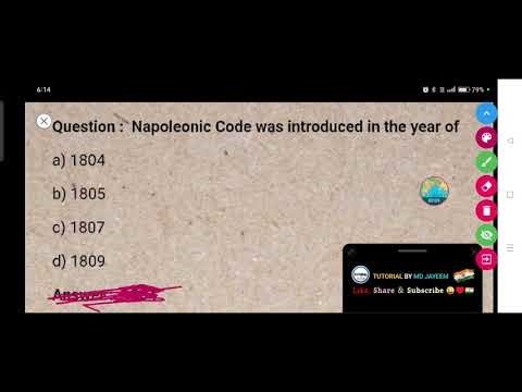 Napoleonic Code was introduced in the year of :-