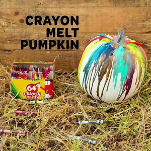 62K views · 652 reactions | Create a classic piece of fall decor by making a melted crayon pumpkin to display! | Crayola | Facebook