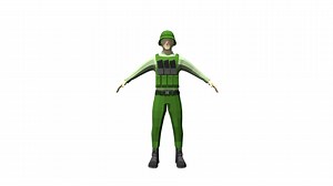 Soldier | Low-Poly - 3D model by Mar7en