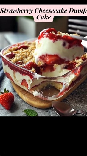 Strawberry Cheesecake Dump Cake | Haillee's Easy Recipes