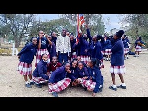 Maasai Girls School performing Isukuti - a luhya folk dance at the Kenya Music Festival 2023 - Narok