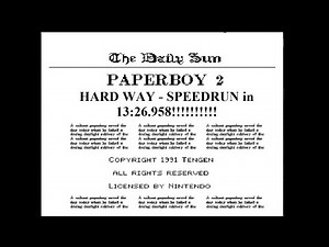 Paperboy 2 Speedrun - Hard Way (non perfect delivery) in 13:26.966