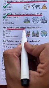 “World Knowledge Quiz 😱 | Only true geniuses achieve 6/6 🇩🇪”