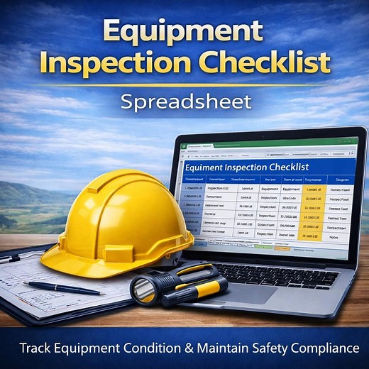 Equipment Inspection Checklist Spreadsheet | Safety Maintenance Log (digital Download) - Etsy