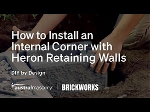 How to Install an Internal Corner with Heron Retaining Walls // DIY by Design