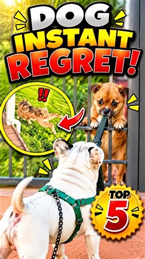 Top 5 Instant Regret Dog Moments! 🐶🤣 #dogfails #funny