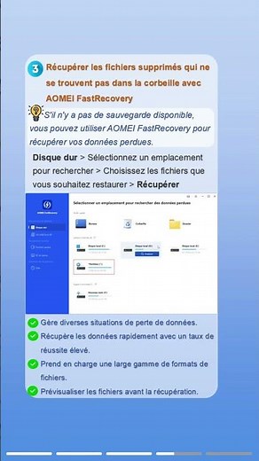 Comment récupérer des fichiers supprimés qui ne se trouvent pas dans la corbeille ?