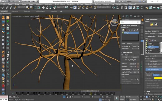 3Dsmax growfx树木生长动画系列7完结篇