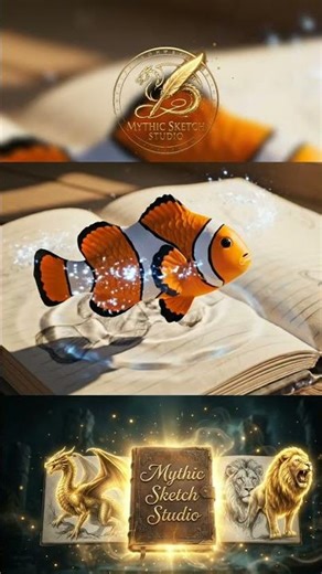 Magical Fish Transformation | Sketch Turns Alive ✨🐟#FishAnimation #SketchToLife #SketchTo3D #CalmArt