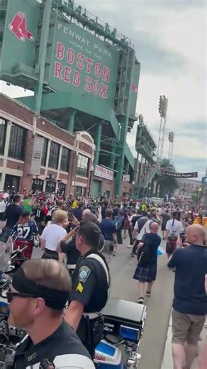 Thousands of Scotland Fans March to Fenway Park for a Red Sox Game