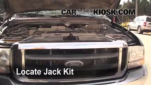 How To Jack Up a 2001 Ford F-250 Super Duty Lariat 7.3L V8 Turbo Diesel Extended Cab Pickup (4 Door)