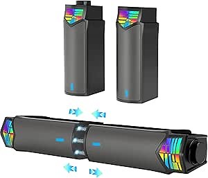 Smalody Gaming Speakers for PC, Computer Speakers for Desktop Monitor with Bluetooth, 2 in 1 Computer Speaker Soundbar, Can Be Split and Combined Freely