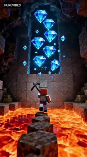 Minecraft Diamond Hunt in 30 Seconds 💎🔥 Noob Gets SUPER Lucky! #shorts #minecraft #fyp