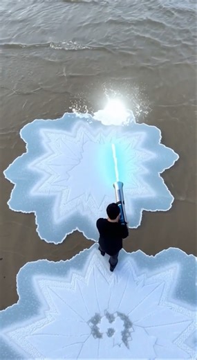 A salt generator that creates salt immediately when sprayed into seawater