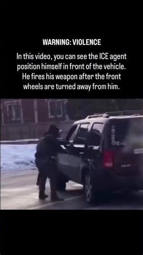 The woman ICE agents killed today was clearly trying to drive away and avoid hitting anyone