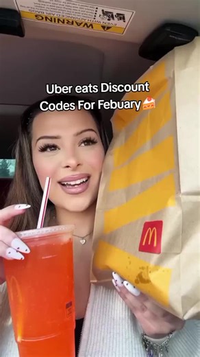 Uber eats Discount Codes For Febuary🍰 #Ubereats #ubereatsdriver #freemcdonalds #ubereatscode #Fyp